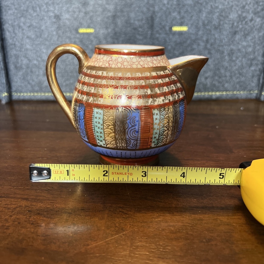 Vintage Japanese Kutani Thousand Faces Creamer/Pitcher/Jug Oriental & Face Motif - Picture 2 of 8